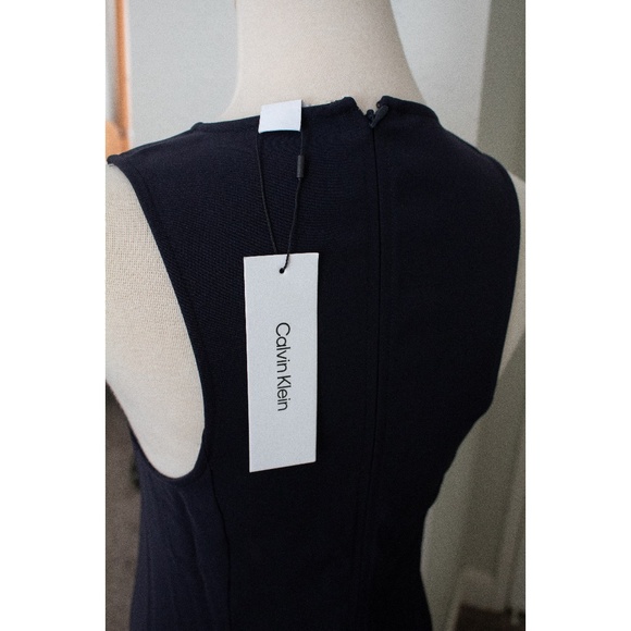 Calvin Klein Black Crepe Midi Tank Sheath Dress - Picture 5 of 6